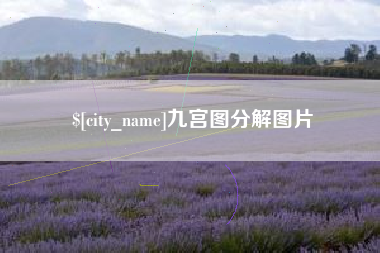 大丰九宫图分解图片