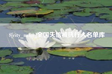 大丰全国失信被执行人名单库
