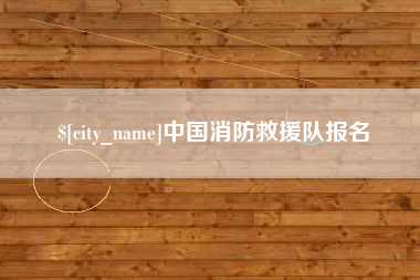 大丰中国消防救援队报名