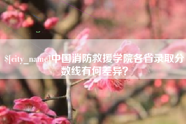 大丰中国消防救援学院各省录取分数线有何差异？
