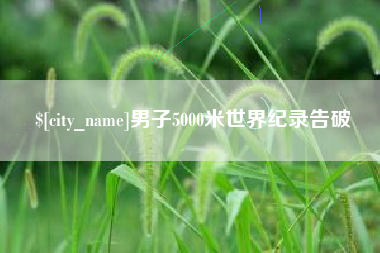 大丰男子5000米世界纪录告破
