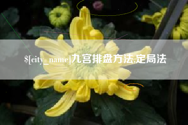 大丰九宫排盘方法,定局法