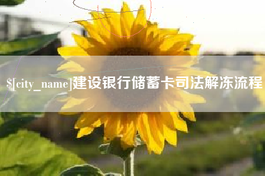 大丰建设银行储蓄卡司法解冻流程