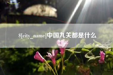 大丰中国九关都是什么