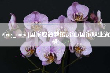 大丰国家应急救援员证(国家职业资格)