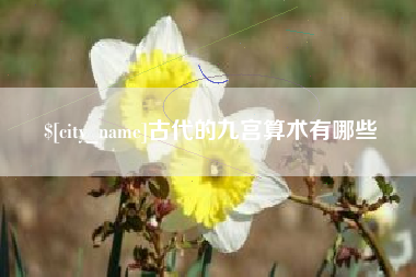 大丰古代的九宫算术有哪些