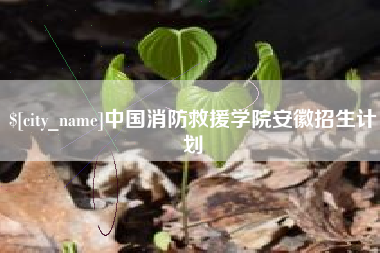 大丰中国消防救援学院安徽招生计划