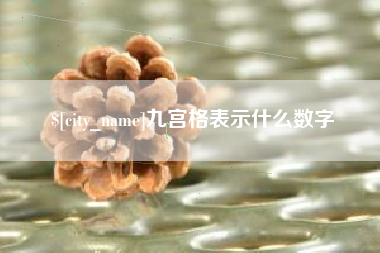 大丰九宫格表示什么数字