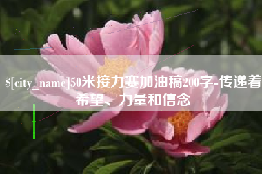 大丰50米接力赛加油稿200字-传递着希望、力量和信念