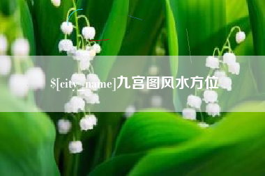 大丰九宫图风水方位