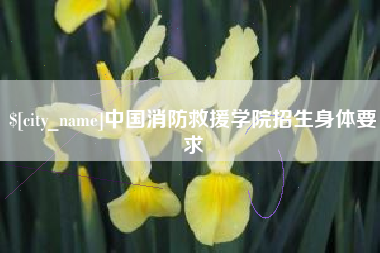 大丰中国消防救援学院招生身体要求