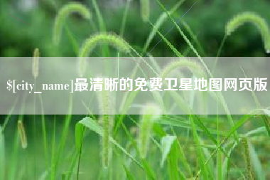 大丰最清晰的免费卫星地图网页版