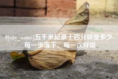 大丰五千米纪录十四分钟是多少-每一步落下、每一次呼吸