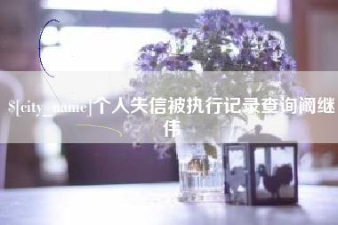 大丰个人失信被执行记录查询阚继伟