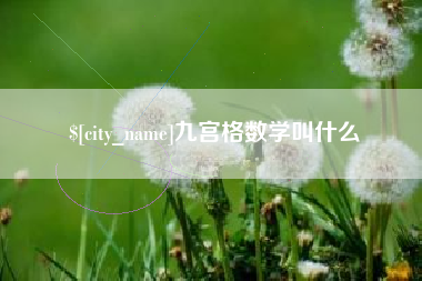 大丰九宫格数学叫什么