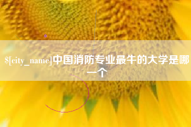 大丰中国消防专业最牛的大学是哪一个