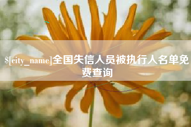 大丰全国失信人员被执行人名单免费查询