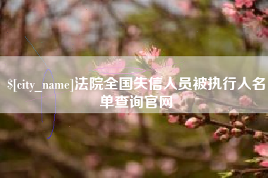 大丰法院全国失信人员被执行人名单查询官网