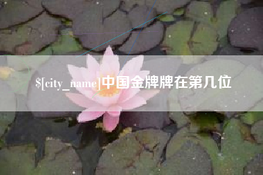 大丰中国金牌牌在第几位