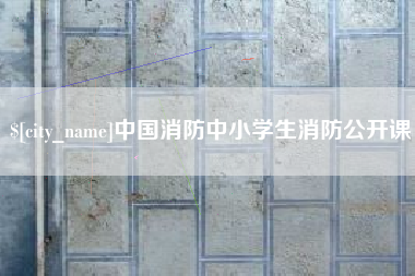 大丰中国消防中小学生消防公开课