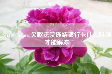 大丰欠款法院冻结银行卡什么时候才能解冻