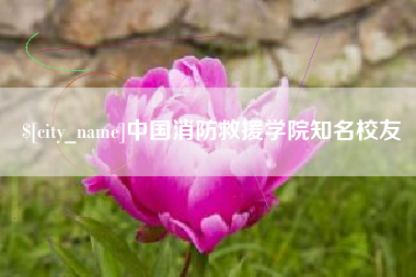 大丰中国消防救援学院知名校友
