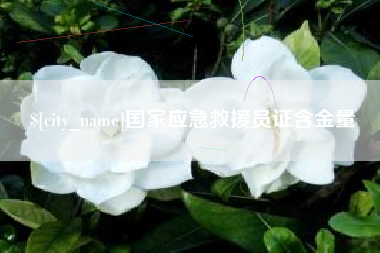 大丰国家应急救援员证含金量