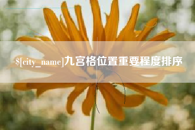 大丰九宫格位置重要程度排序