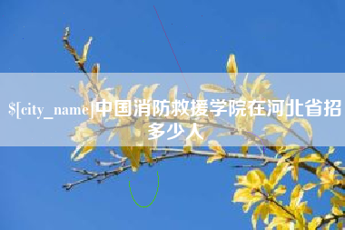 大丰中国消防救援学院在河北省招多少人