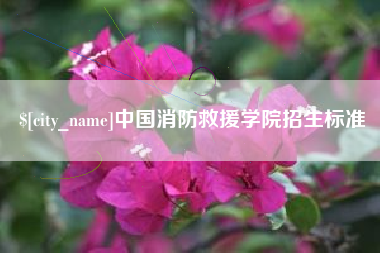 大丰中国消防救援学院招生标准