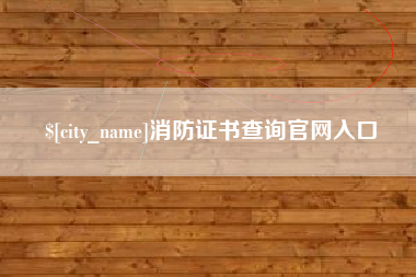 大丰消防证书查询官网入口