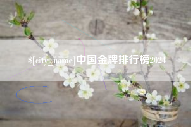大丰中国金牌排行榜2024
