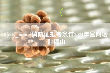 大丰消防证报考条件2024年官网烟台福山