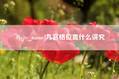 大丰九宫格位置什么讲究